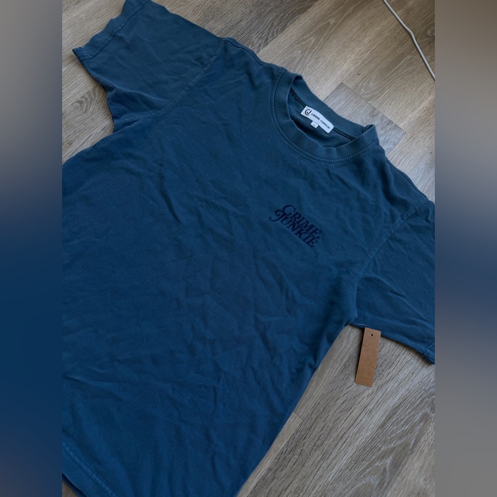 New Crime Junkie Blue cotton tshirt